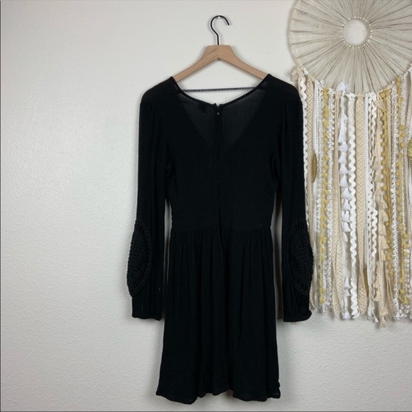 Volcom Nightscape Long Sleeve Crochet Boho Dress - Picture 5 of 6